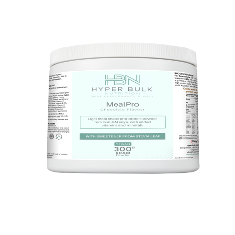 Hyper Bulk Nutrition MealPro protein powder container on a white background