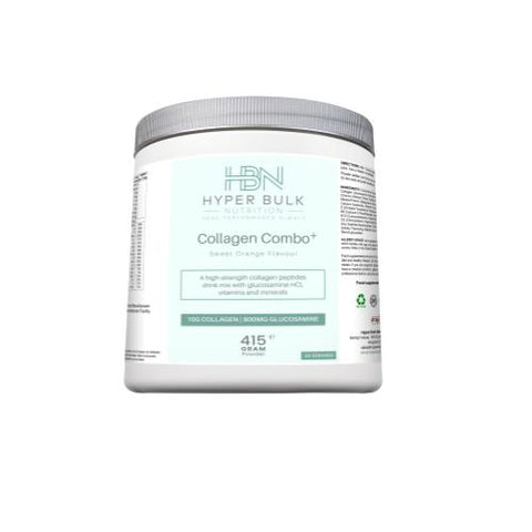 Collagen powder container labeled 'Hyper Bulk' on a white background