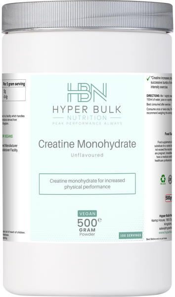 Hyper Bulk Nutrition - Creatine Monohydrate (unflavoured) 500g